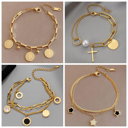 Golden Pendant Bracelet