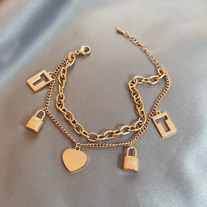 Golden Pendant Bracelet