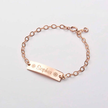 Custom Baby Name Bracelet Stainless Steel Adjustable Baby Toddler Child ID Bracelet