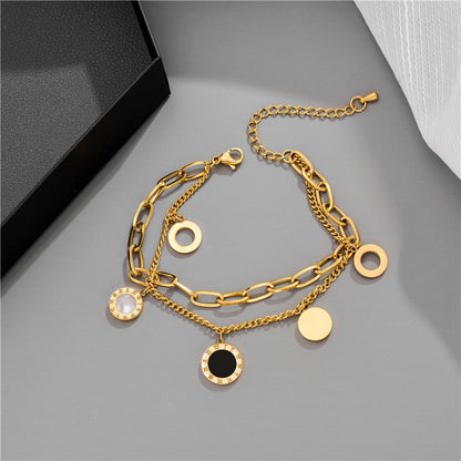 Golden Pendant Bracelet